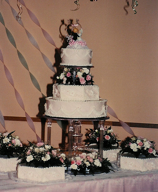 This was my sister's wedding cake. I think just about every cake was a 